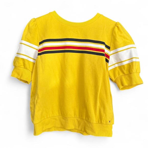 Retro Style Tommy Hilfiger Pullover Short Sleeved Sweater Size M - Picture 1 of 3